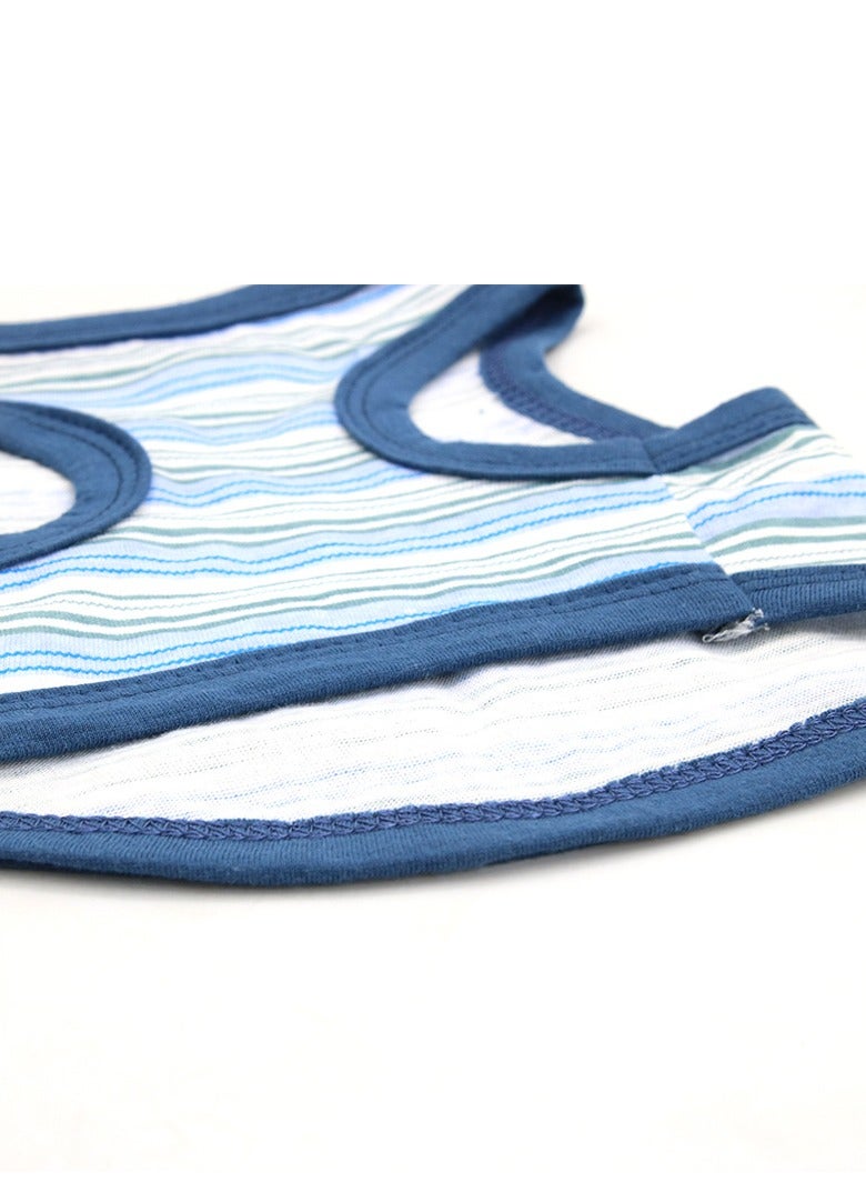 xozgdovg ملابس قطط للبنات والأولاد سترة قطط ملابس صيفية للحيوانات الأليفة ملابس قابلة للتنفس ملابس مخططة سترة جرو ملابس للحيوانات الأليفة مناسبة لوزن 6-8 باوند - Image 3