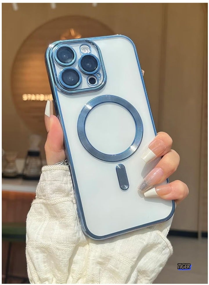 TIGER iPhone 16 Pro Max Magnetic Case – Compatible with MagSafe, Built-in Camera Protector, Soft TPU Anti-Scratch, Shockproof Slim Clear Case for iPhone 16 Pro Max (6.1 Inch) – Durable, Lightweight Protection - Image 2
