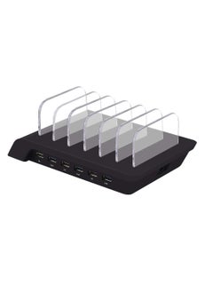 Generic Charging stand Charging Station 6 Ports USB Dock,Multi-Port Stand Desktop Organizer Multiple Devices Charger Compatible with for IPad/iPhone/Samsung/Tablet/Huawei and More  - Image 5
