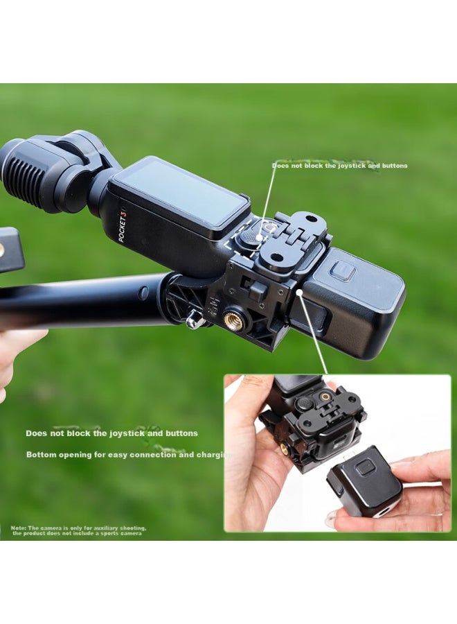 Odd Leaves Qiye Extension Pole Selfie Stick Tripod, 1.5 Meter Extended Pole Bracket, Suitable For Dji Pocket 3, Lingmou Camera Accessories, Pocket 3 Phone Clamp, Pocket 2 - Image 2