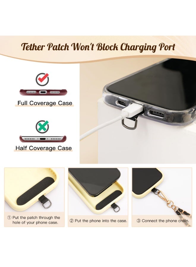 حبل هاتف عالمي، سلسلة معدنية للهاتف المحمول مضادة للسرقة، حزام كروس بودي لهاتف iPhone 17 و16 Series ومعظم الهواتف الذكية، حامل رقبة للهاتف المحمول للنساء، ذهبي وأسود - Image 4