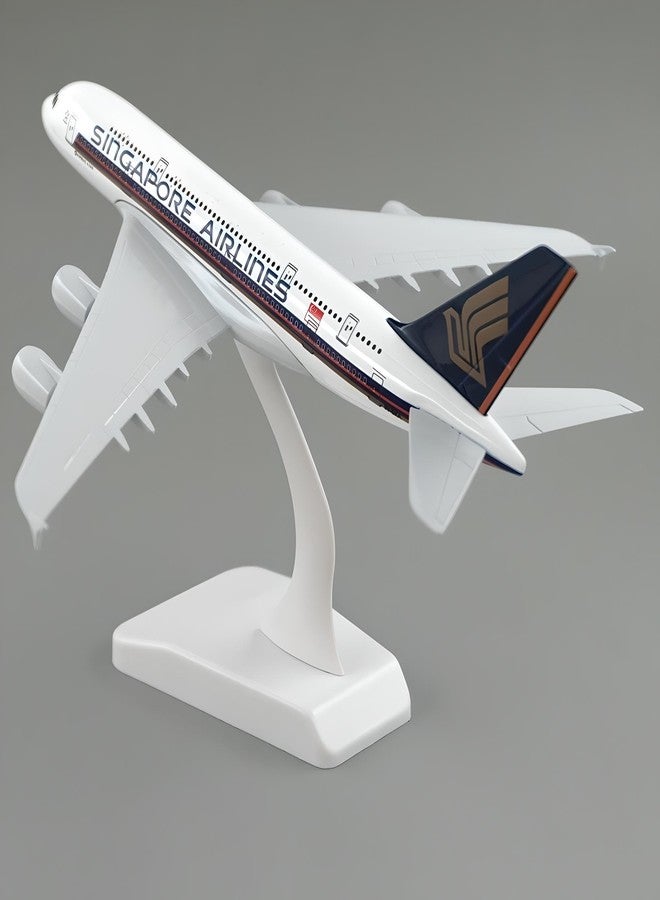 FAVHOME Singapore Airlines Airbus A380-800 Diecast Airplane Model - 1:400 Scale (18cm) Metal Aircraft with Stand - Collector's Edition Gift for Adults & Kids - Image 2