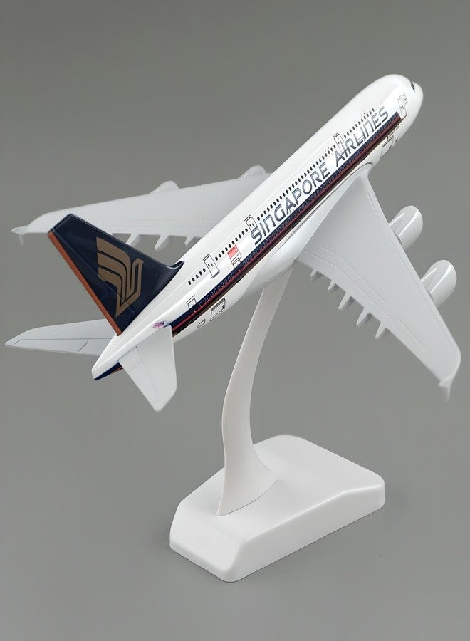 FAVHOME Singapore Airlines Airbus A380-800 Diecast Airplane Model - 1:400 Scale (18cm) Metal Aircraft with Stand - Collector's Edition Gift for Adults & Kids - Image 4