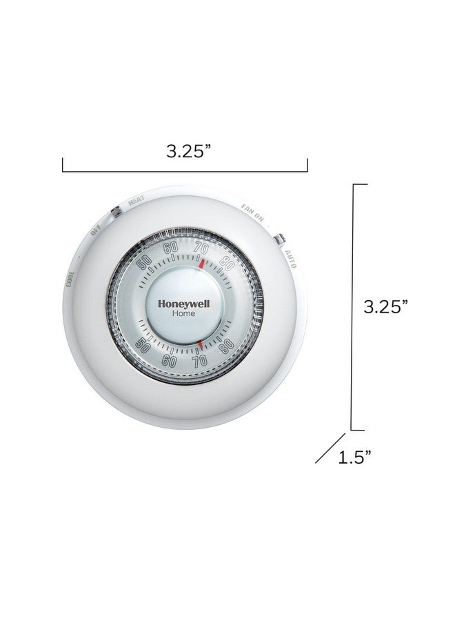 Honeywell Honeywell Home CT87N1001 The Round Non-Programmable Manual Thermostat, Large, White - Image 5