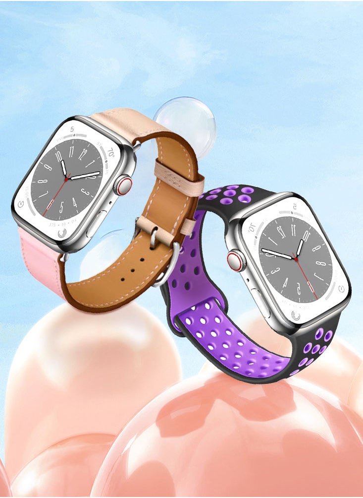 Perfii - 5pcs Watch Bands Replacement for Apple Watch Strap Compatible with Apple Watch 49/46/45/44/42mm Series 10/9/8/7/6/5/4/SE/Ultra - Image 1