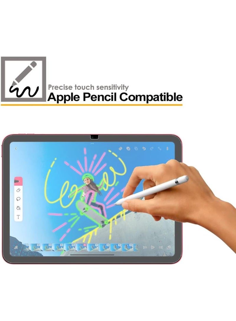 Muzz (MATTE) Screen Protector for iPad (A16) 11th/10th Generation, Transparent Matte Finish, Easy Installation, for Notetaking and Drawing, 2 Pieces (This si Flexible Film Not A Tempered GLass) - Image 5