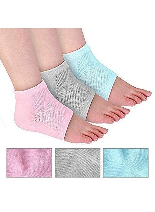 NOBILEA NOBILEA Moisturising Gel Socks for Women & Men | Silicone Cushions for Support & Heel Repair | For Smooth, Soft, Crack-Free Heels | Spa-like Massage & Pain Relief |(Multi color) - Image 1
