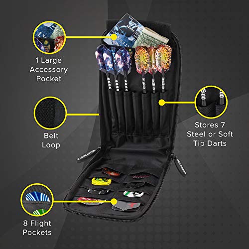 CASEMASTER Mini Pro Black Leather Dart Case - Image 2