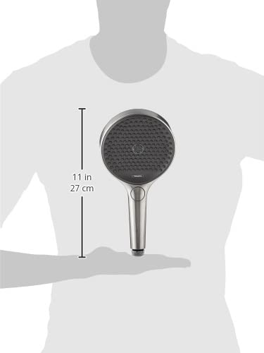 hansgrohe Rainfinity 5-inch Modern Handheld Shower Head 3-Spray PowderRain, Intense PowderRain, MonoRain in Brushed Nickel, 26864821 - Image 3