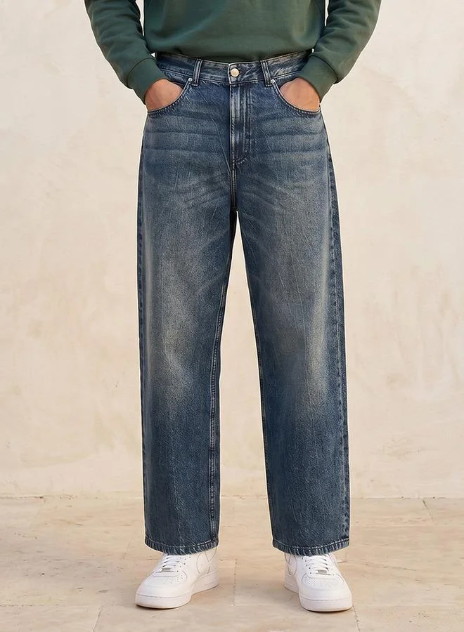 Splash FAV Denim Barrel Fit Mid-Rise Jeans