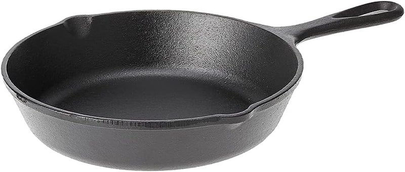 أن.سي مقلاة حديدية مملحة مسبقًا من NC Kitchen، مناسبة للاستخدام داخليًا وخارجيًا، للقلي والشواء مقلاة حديدية (16 سم) - Image 1