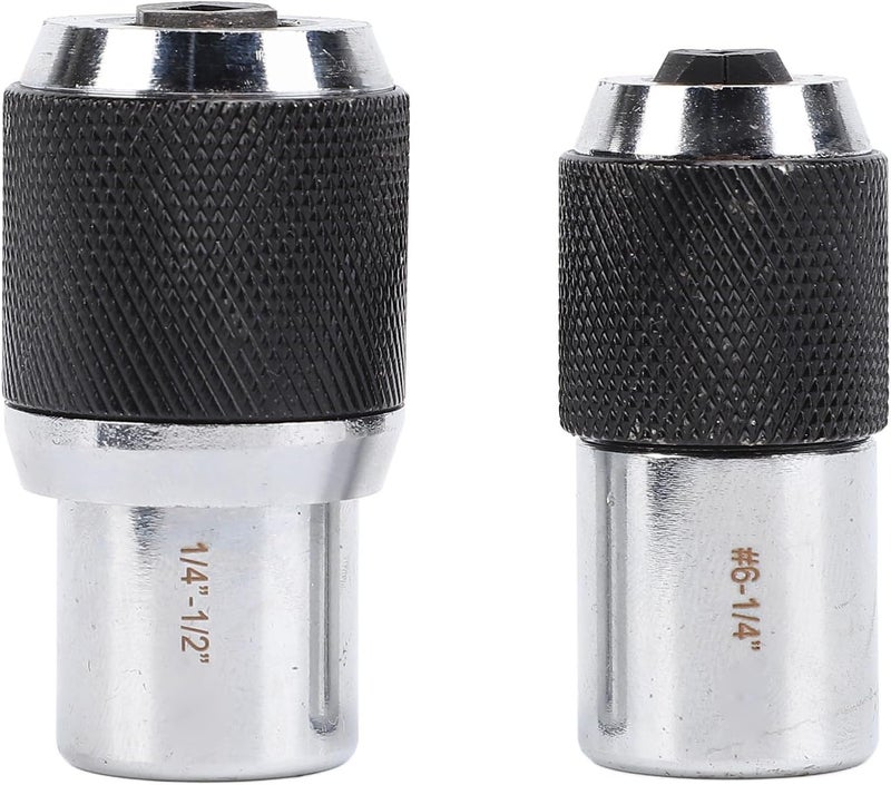 2Pcs Tap Sockets 3/8 Drive Adjustable Socket Set Adapter 6‑1/4in 1/4in‑1/2in for Reamers Screw Extractors with Square Drive Compatibility for Tapping and Threading - Image 1
