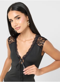Ginger Lace Bow Detail Top  - Image 3
