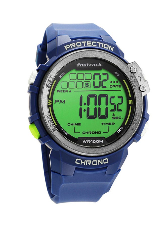 Fastrack Streetwear 2.0 Digital Watch Blue Round Dial  Blue Strap for Men's - Image 2