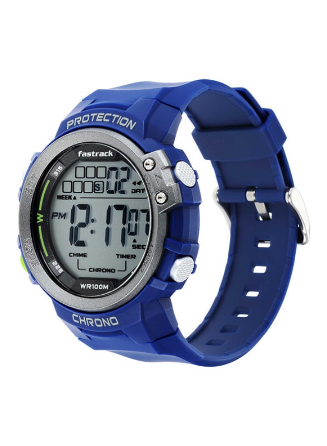 Fastrack Streetwear 2.0 Digital Watch Blue Round Dial  Blue Strap for Men's - Image 3