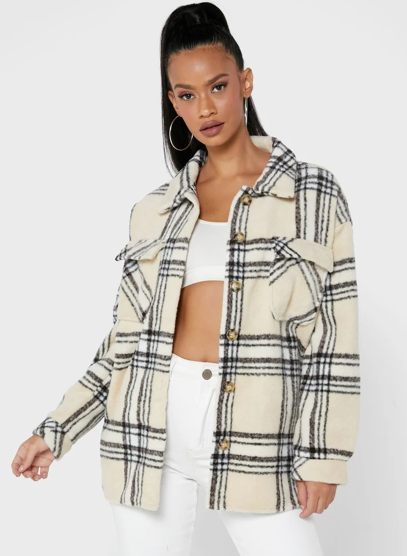 Missguided Oversized Check Shacket