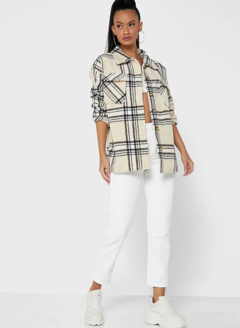 Missguided Oversized Check Shacket
