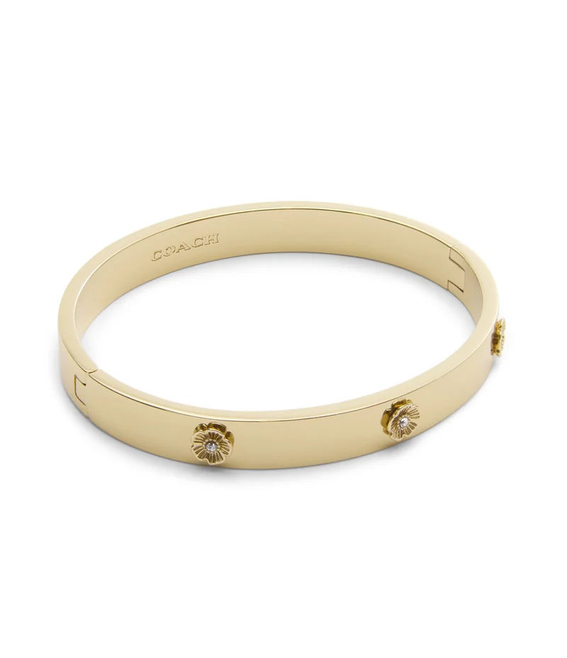 COACH Signature Tea Rose Bangle Boxed Bracelet