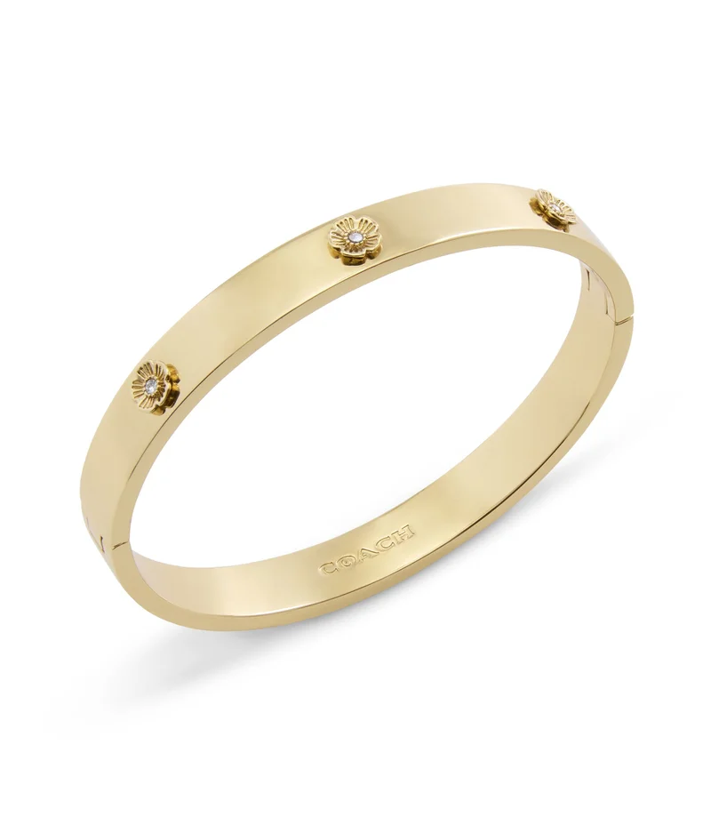 COACH Signature Tea Rose Bangle Boxed Bracelet