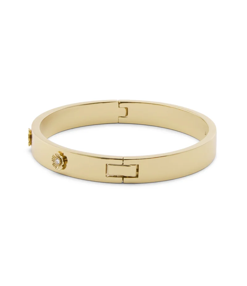COACH Signature Tea Rose Bangle Boxed Bracelet