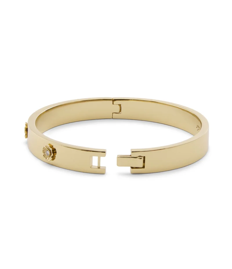 COACH Signature Tea Rose Bangle Boxed Bracelet