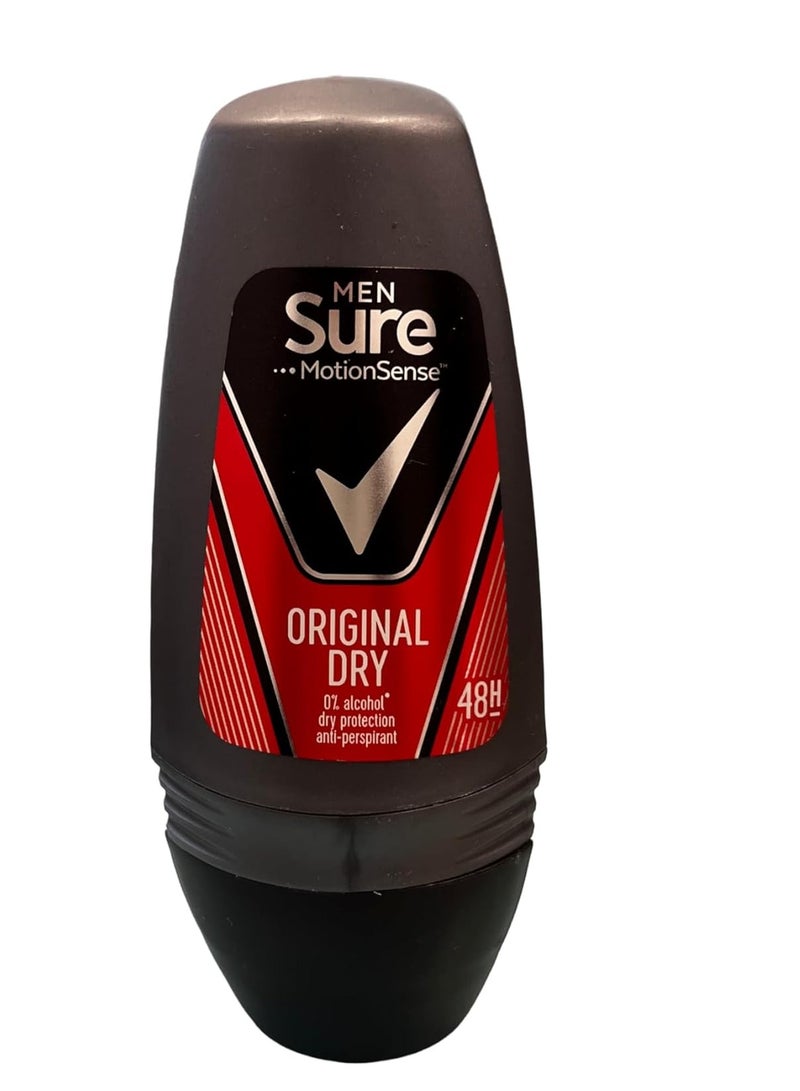 Sure مزيل العرق رول أون سُور للرجال الأصلي الجاف، 50 مل - Image 1
