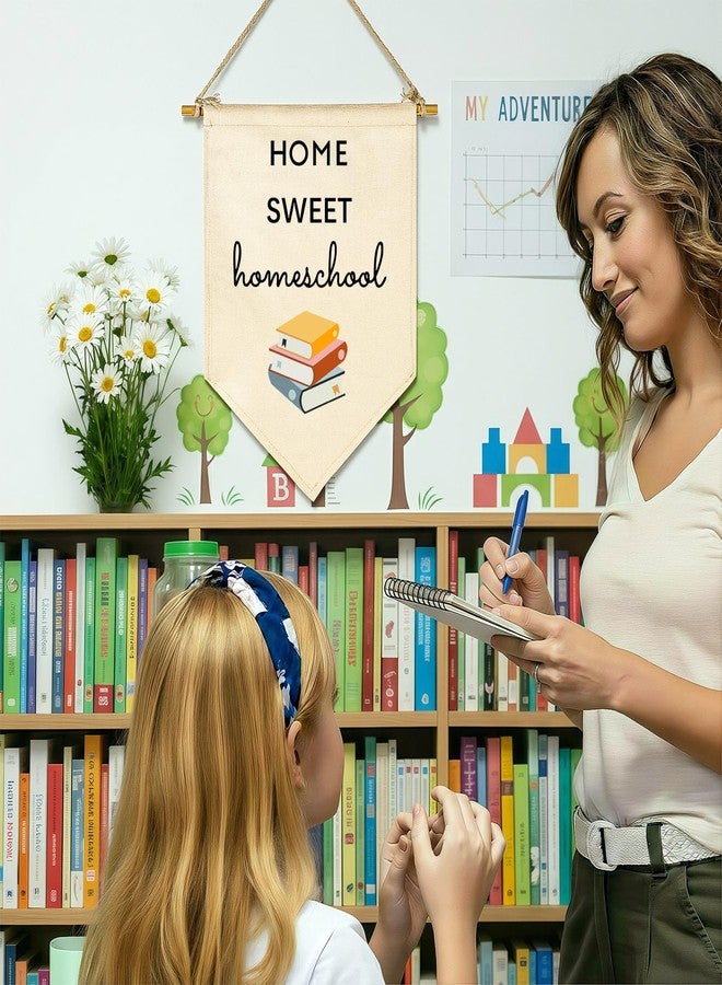 Sioial لوحة جدارية "المنزل هو المكان الأمثل للدراسة المنزلية" - علم ملهم لغرفة القراءة - ملصق جداري لغرفة الدراسة المنزلية الإيجابية - هدايا للأبناء والبنات والأولاد والبنات والأطفال والمراهقين - لافتة فنية - Image 5