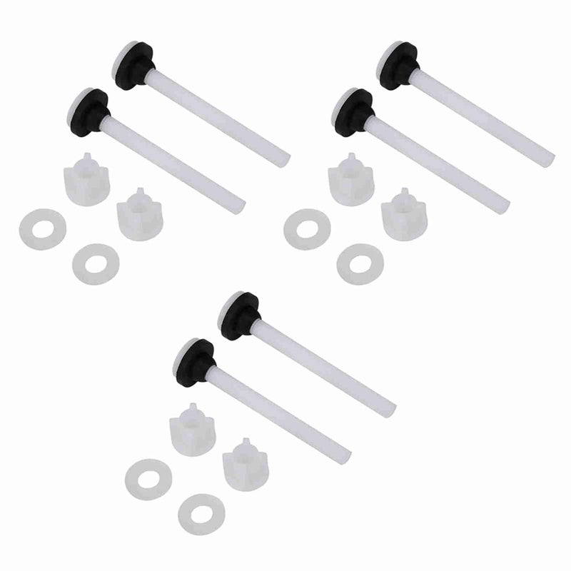 HAOHIZE Toilet Tank Plastic Bolts, 3 Pair Two piece Toilet Water Tank Screw Set Fixings Fitting Accessory Repairing Tools White Plastic Toilet Seat Screws Replacement - Image 1