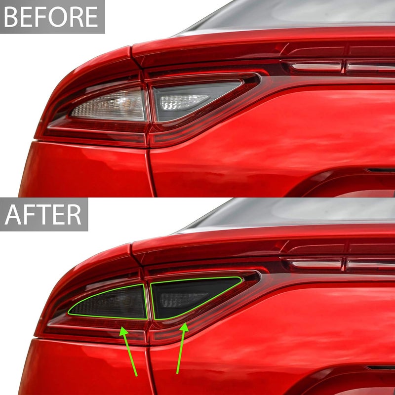 BOGAR TECH DESIGNS Tail Light Precut Tint Kit for Kia Stinger 2018-2021 - Dark Smoke - Image 3
