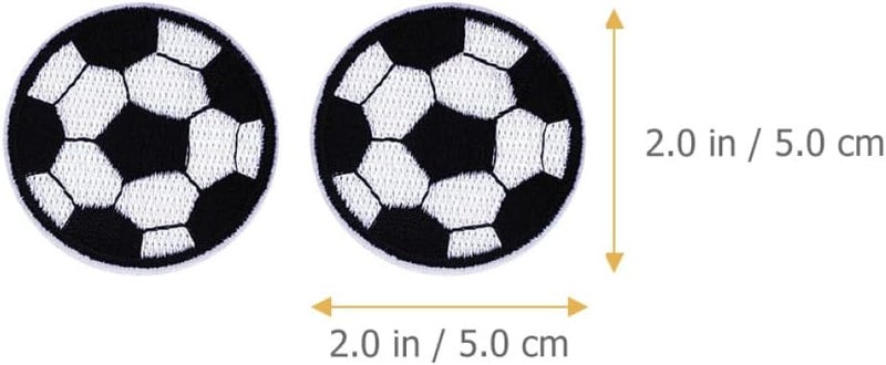 10pcs Football Embroidery Patches 5cm Iron-on Garment Appliques Soccer Ball Cloth Patches for Clothing Decoration Sportswear Accessories - Image 2