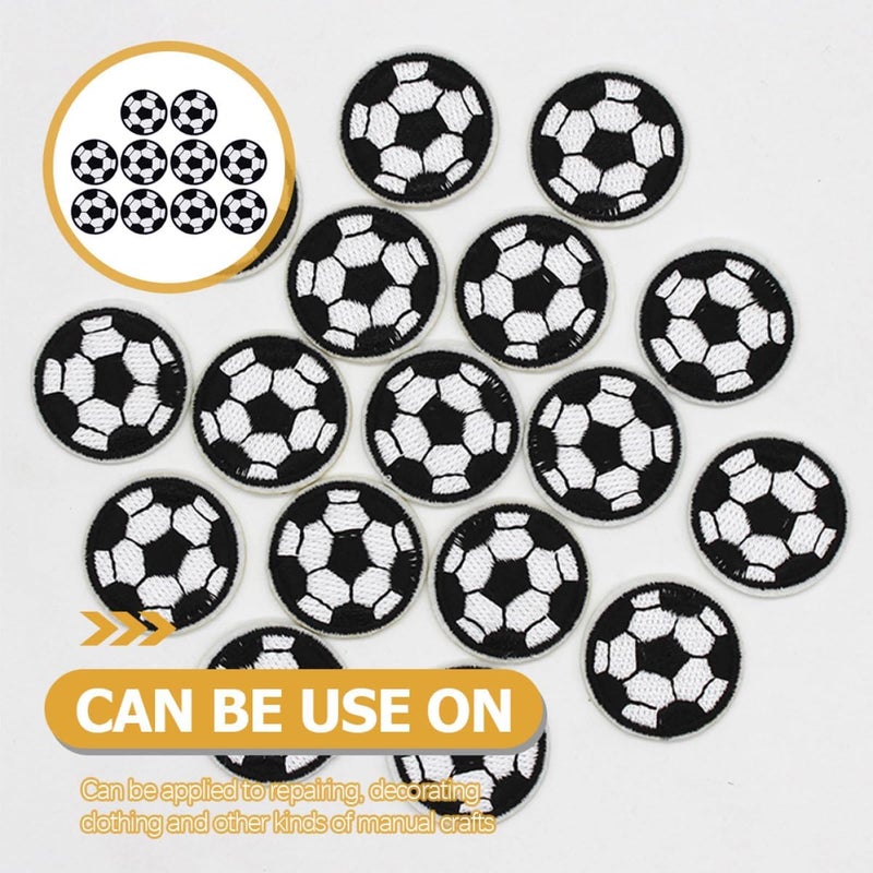 10pcs Football Embroidery Patches 5cm Iron-on Garment Appliques Soccer Ball Cloth Patches for Clothing Decoration Sportswear Accessories - Image 4