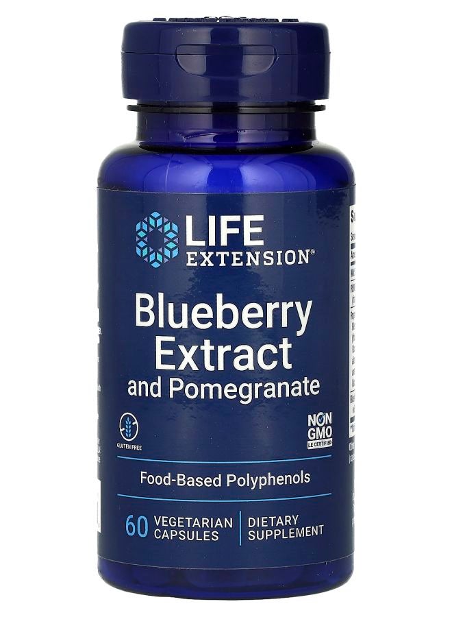 Blueberry Extract and Pomegranate 60 Vegetarian Capsules