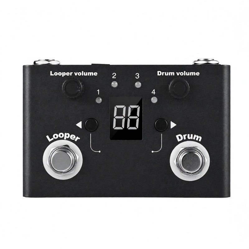 KOKKO Multifunctional Drum & Looper Effect Pedal Tuner BT Page-Turner Phrase Loop Recording Drum Machine Effect Compact Pedal Portable Musical Instrument Effect Pedal Digital Tuner - Image 1