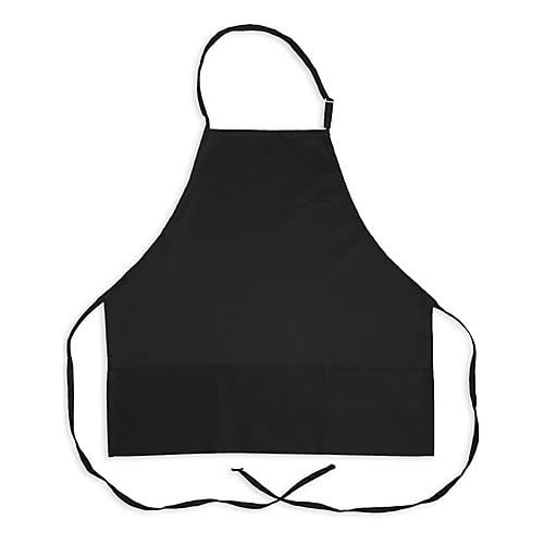 KNG Black 3 Pocket Adjustable Bib Apron for Men and Women - Pack of 2 - Image 1