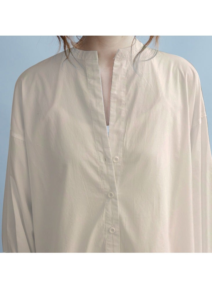 قميص النساء مع جيوب قميص قميص طويل الأكمام - Image 2