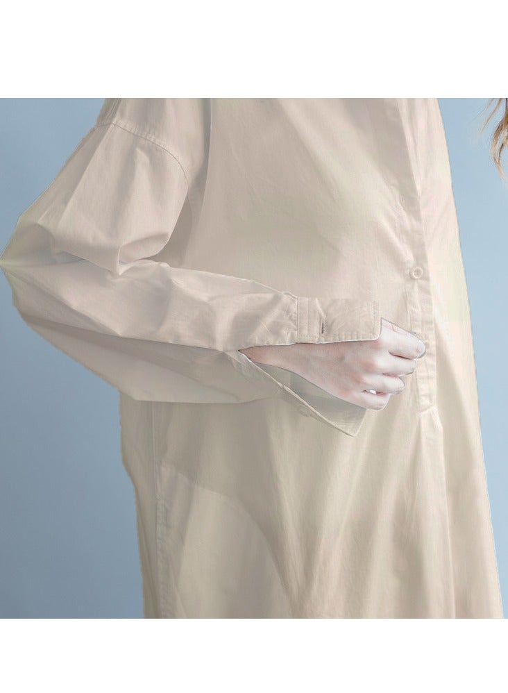 قميص النساء مع جيوب قميص قميص طويل الأكمام - Image 4