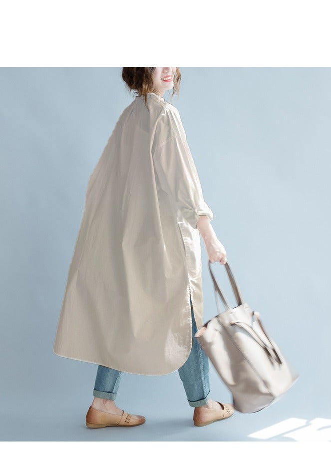 قميص النساء مع جيوب قميص قميص طويل الأكمام - Image 3