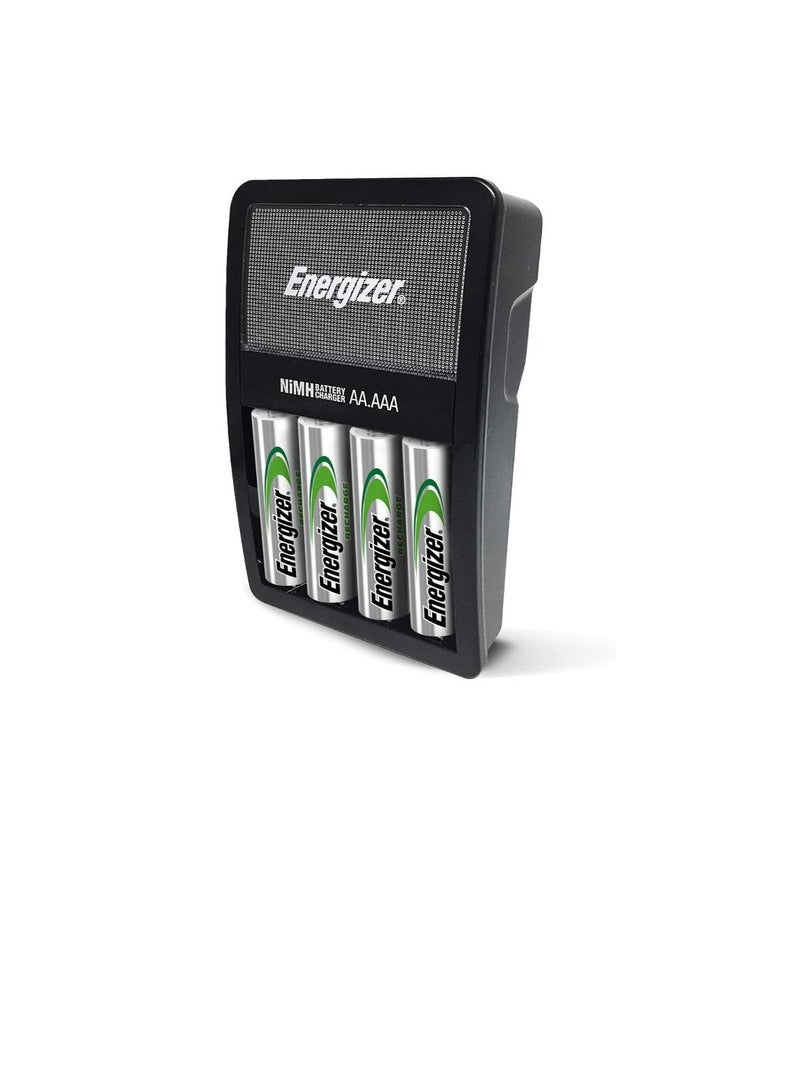 Energizer Rechargeable Aa And Aaa Battery Charger (Recharge Value) With 4 Aa Nimh Rechargeable Batteries, Black, 50608, Value Charger w/ 4-AA - Image 3