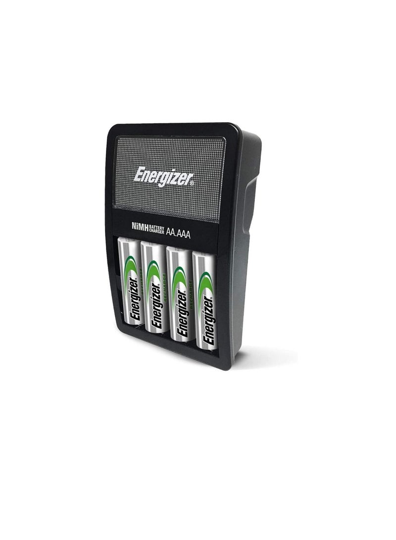 Energizer Rechargeable Aa And Aaa Battery Charger (Recharge Value) With 4 Aa Nimh Rechargeable Batteries, Black, 50608, Value Charger w/ 4-AA - Image 2