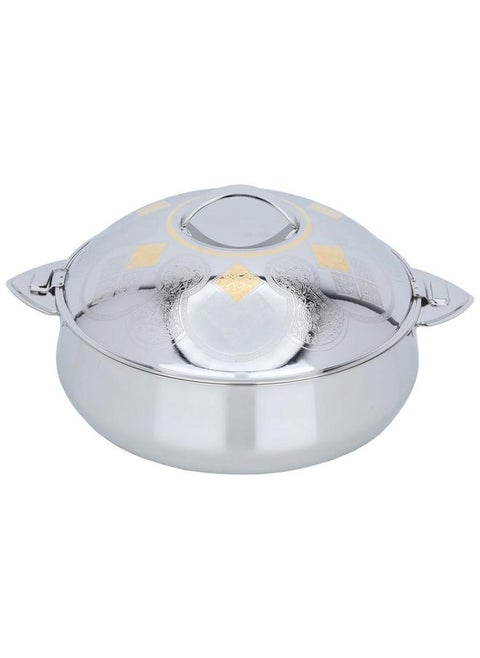 Lama Steel Food Container 3000 Ml Indian Gilded Silver