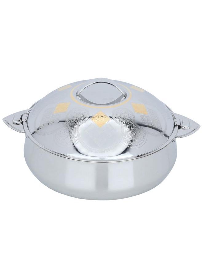 Lama Steel Food Container 3000 Ml Indian Gilded Silver