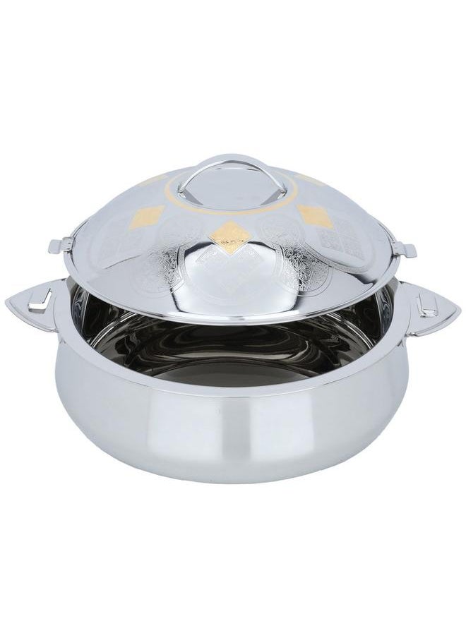 Lama Steel Food Container 3000 Ml Indian Gilded Silver