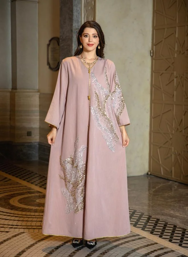 تايك تو جلابية مزينة بقصة واسعة