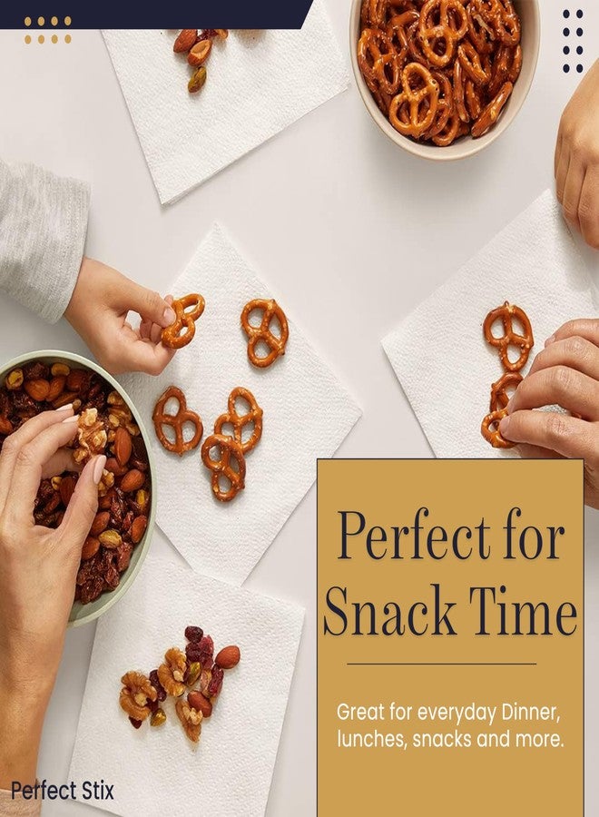 Perfect Stix مناديل مشروبات بيضاء بسيطة من طبقتين - قابلة للتخلص منها / كوكتيلات / مناديل ورقية للاستخدام اليومي (9.8" × 9.8") - عبوة من 200 قطعة - Image 2