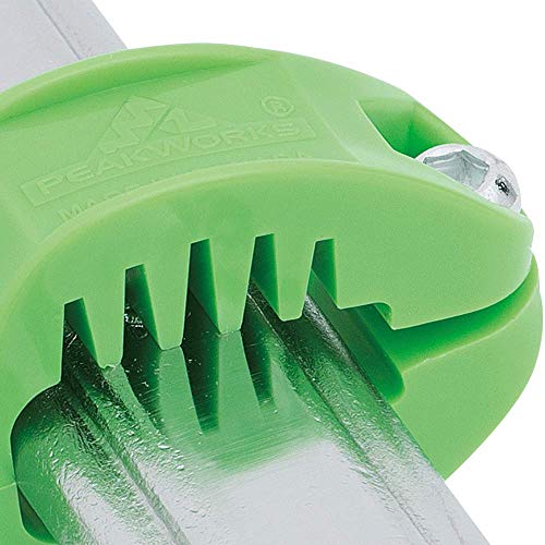Peakworks Tool Tethering System, 1-15/16" x 9/16" Flat Clamp, HDPE, Green, V8561601 - Image 3