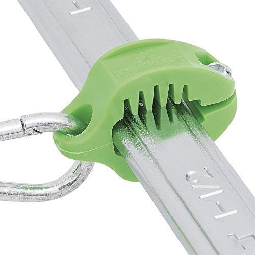 Peakworks Tool Tethering System, 1-15/16" x 9/16" Flat Clamp, HDPE, Green, V8561601 - Image 1