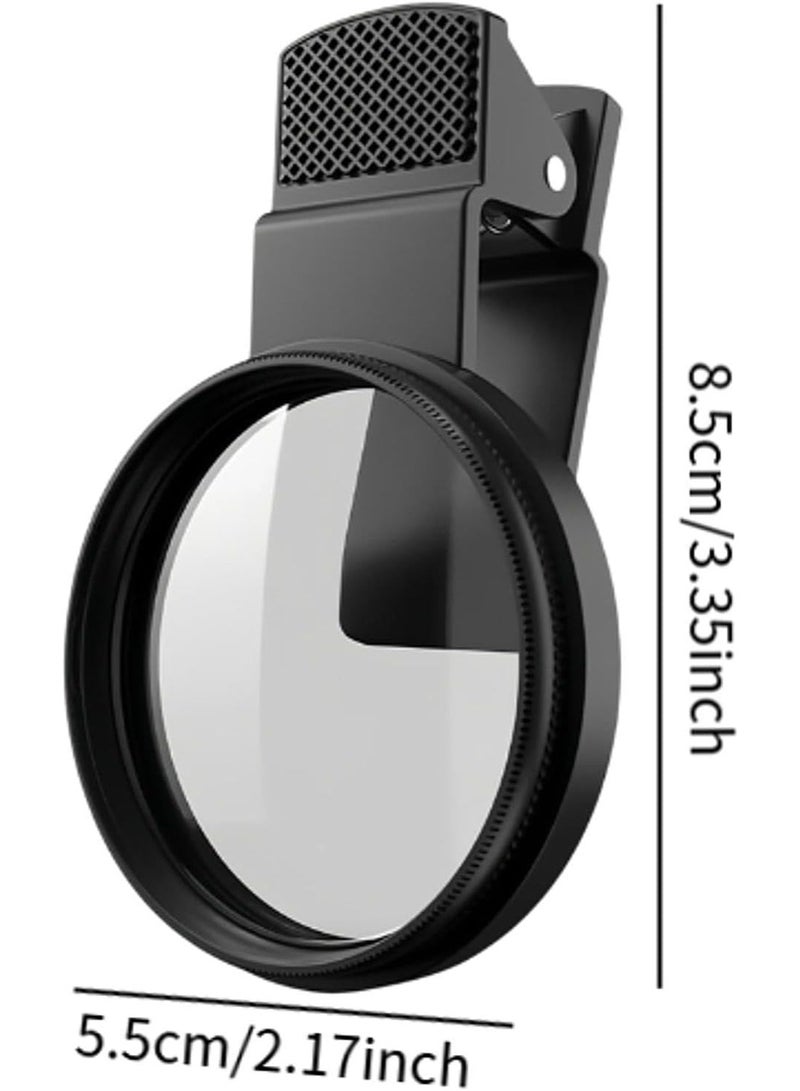 Clip-on CPL Mobile Phone Camera Lens Filter, Ultra-Thin Clip-on Round Polarized Filter Suitable for Smartphones - Enhanced Color Saturation, Reduced Glare, Portable and Detachable, Fits All Smartphones - Image 2