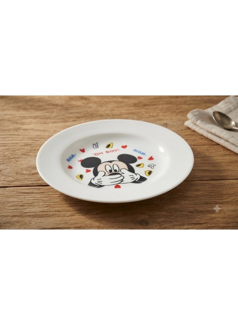 MICKEY MOUSE Kids Porcelain Plate Featuring Mickey Mouse Character Design - Image 2