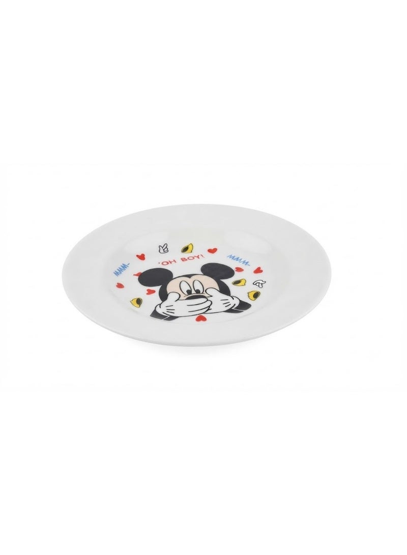 MICKEY MOUSE Kids Porcelain Plate Featuring Mickey Mouse Character Design - Image 1