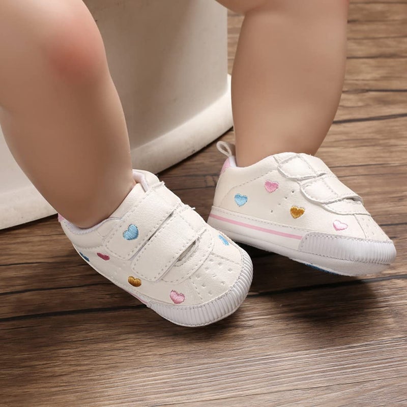 Clowora Baby Boys Girls Shoes Non-Slip Rubber Sole Sneakers Infant First Walking Toddler Crib Shoes Newborn Loafers Flats. (10/Multi-Color,0-6 Months) - Image 2